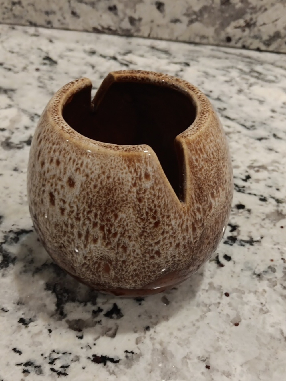McCoy Brown Speckled Ceramic Decorative Vase - Home Art